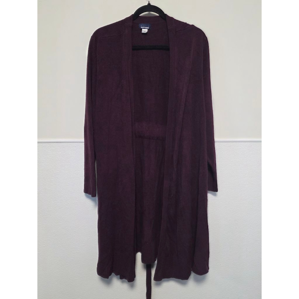 Women's Basic Editions Burgundy Knit‎ Cardigan Sweater 3X